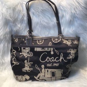 Coach Est.1941 Vintage Black Monogram Shoulder Bag